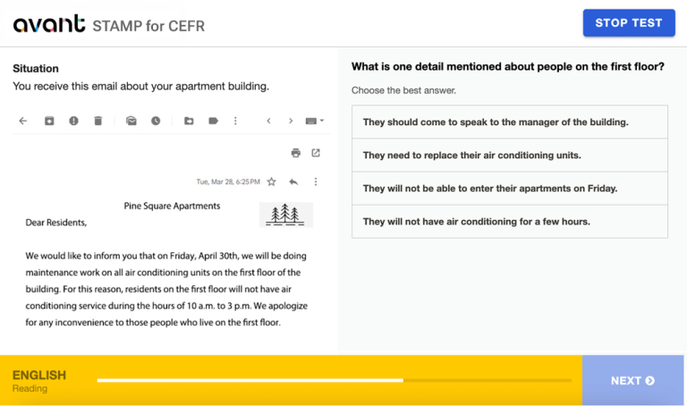 STAMP for CEFR Test Taker Guide | Avant Assessment