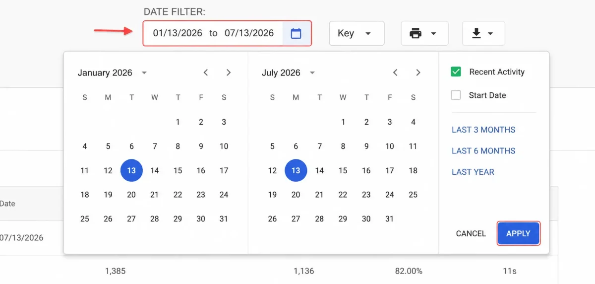 Date Filter.