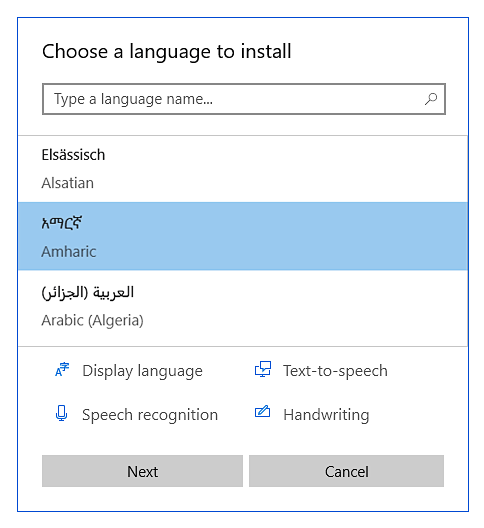 How to install Amharic when using Windows 10 while taking an Avant Assessment Language Proficiency Test